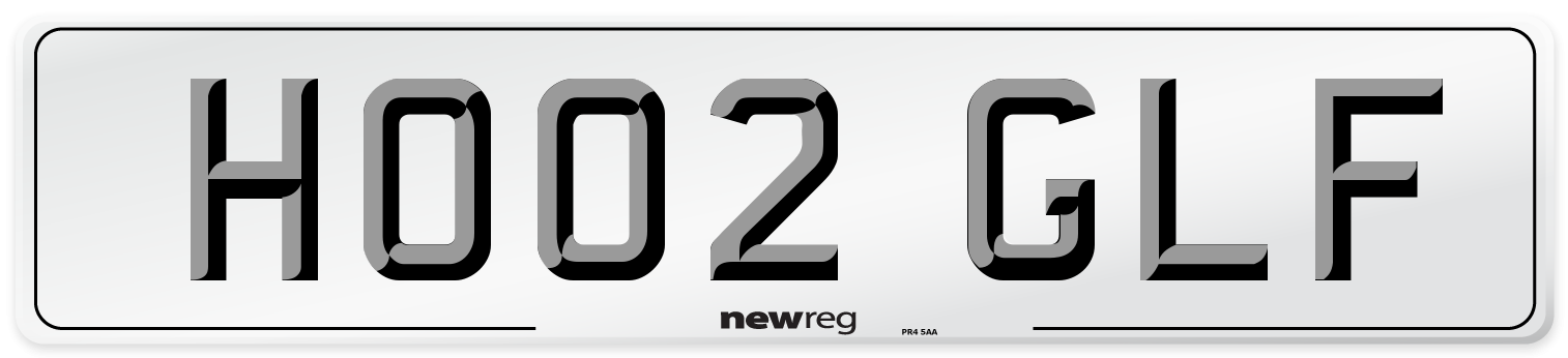 HO02 GLF Number Plate from New Reg
